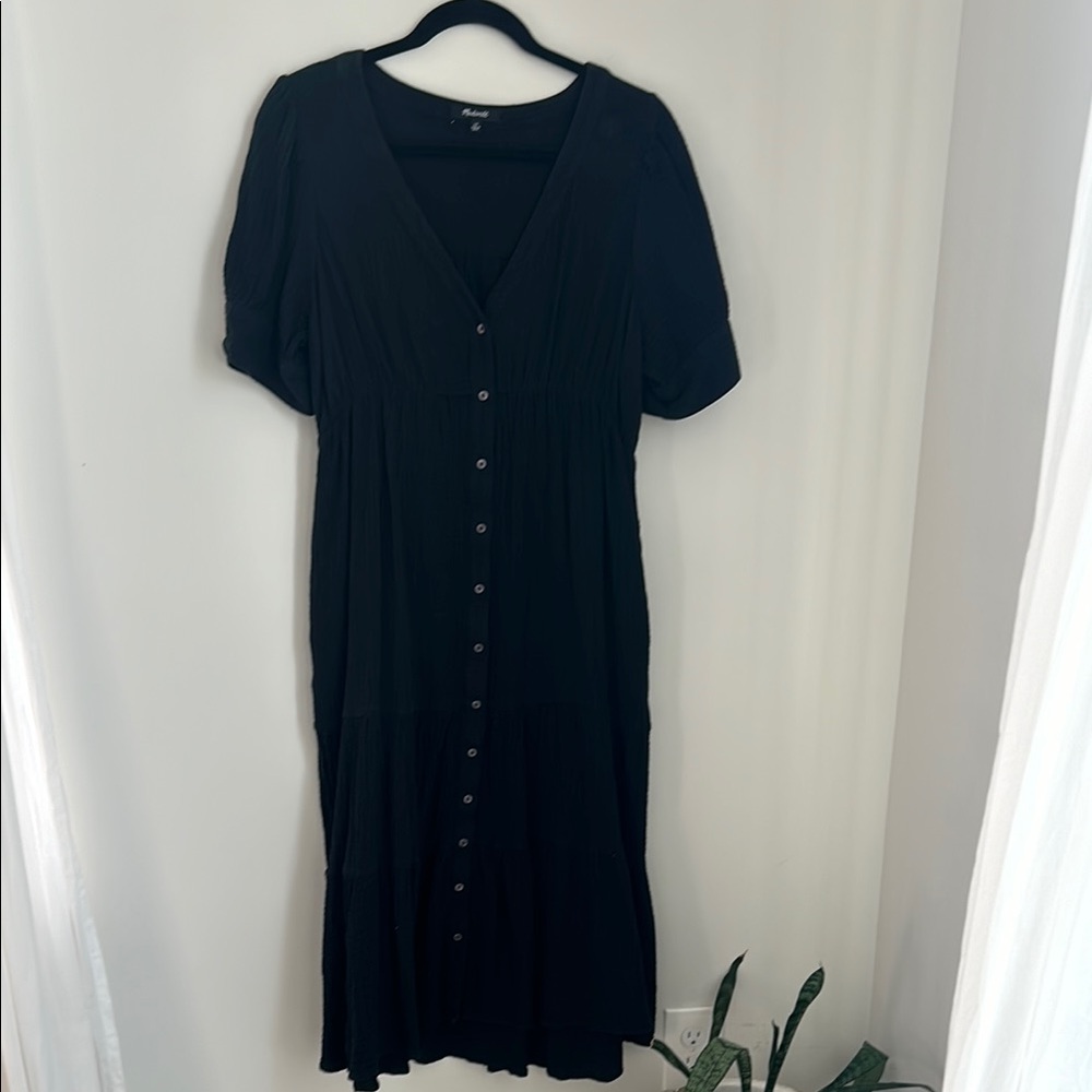 Madewell Black Midi Dress